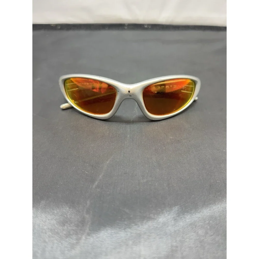Oakley Straight Jacket Polished Aluminum Fire Iridium 1999 04-253 No Flames RARE